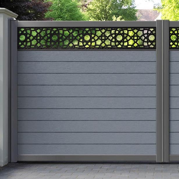 Fusion Ambar Straight Top Driveway Gate - Anthracite - Top Screen