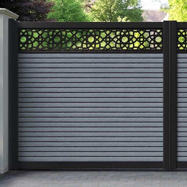 Hudson Ambar Straight Top Driveway Gate - Anthracite - Top Screen