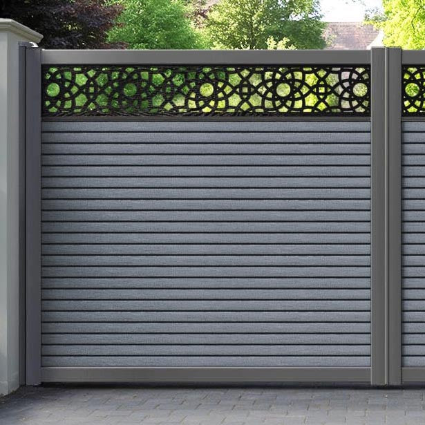Hudson Ambar Straight Top Driveway Gate - Anthracite - Top Screen