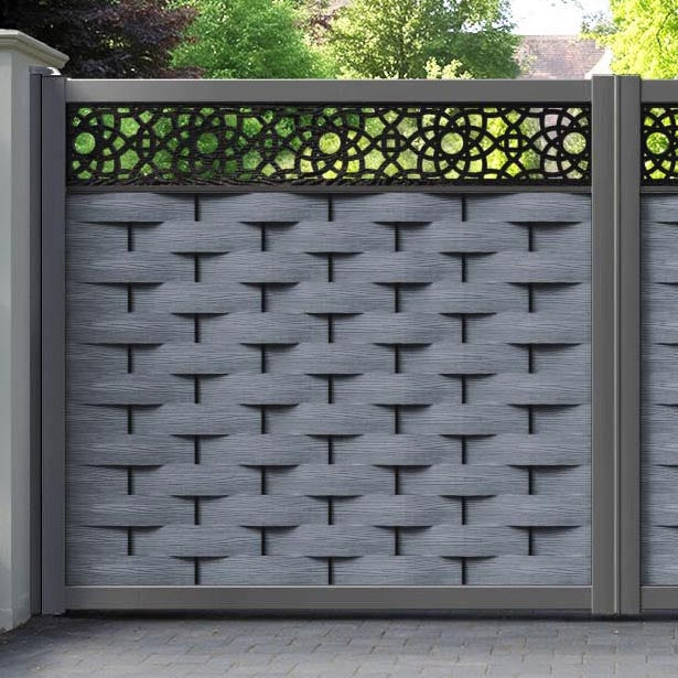Ripple Ambar Straight Top Driveway Gate - Anthracite - Top Screen