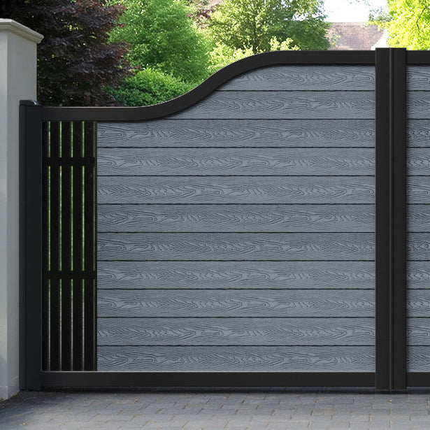 Classic Aspen Curved Top Driveway Gate - Anthracite - End Screen
