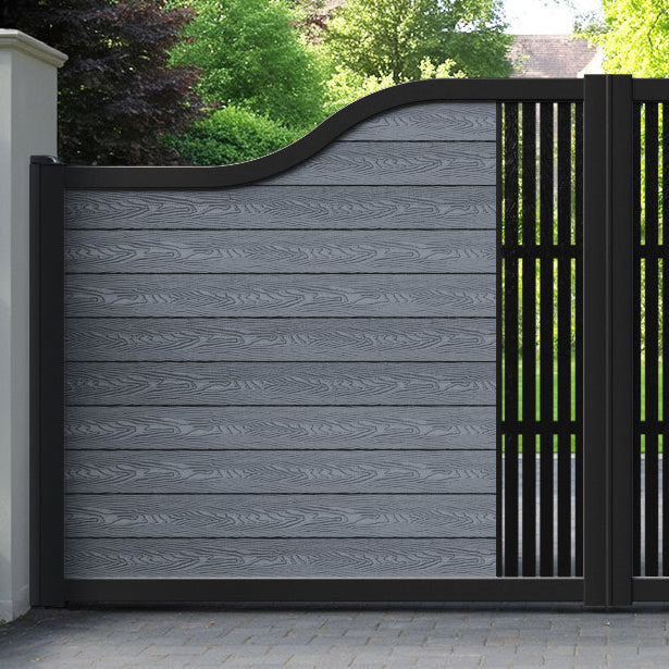 Classic Aspen Curved Top Driveway Gate - Anthracite - Middle Screen
