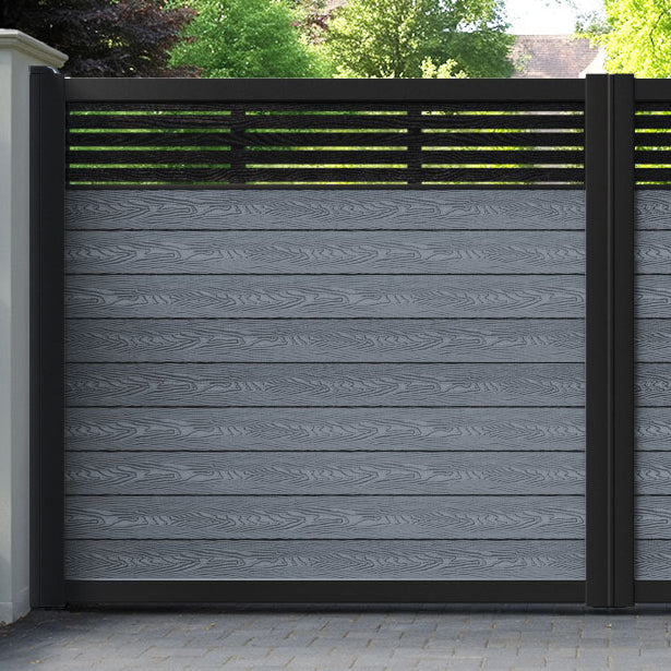 Classic Aspen Straight Top Driveway Gate - Anthracite - Top Screen