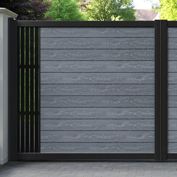 Classic Aspen Straight Top Driveway Gate - Anthracite - End Screen