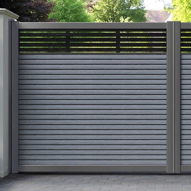 Hudson Aspen Straight Top Driveway Gate - Anthracite - Top Screen