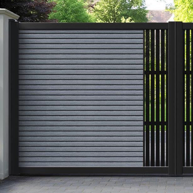 Hudson Aspen Straight Top Driveway Gate - Anthracite - Middle Screen