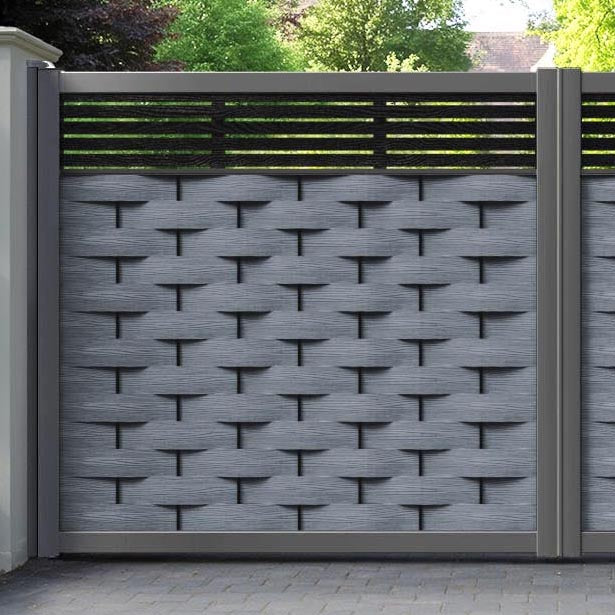 Ripple Aspen Straight Top Driveway Gate - Anthracite - Top Screen
