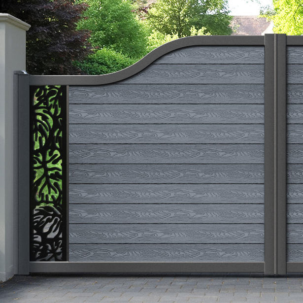Classic Botanic Curved Top Driveway Gate - Anthracite - End Screen