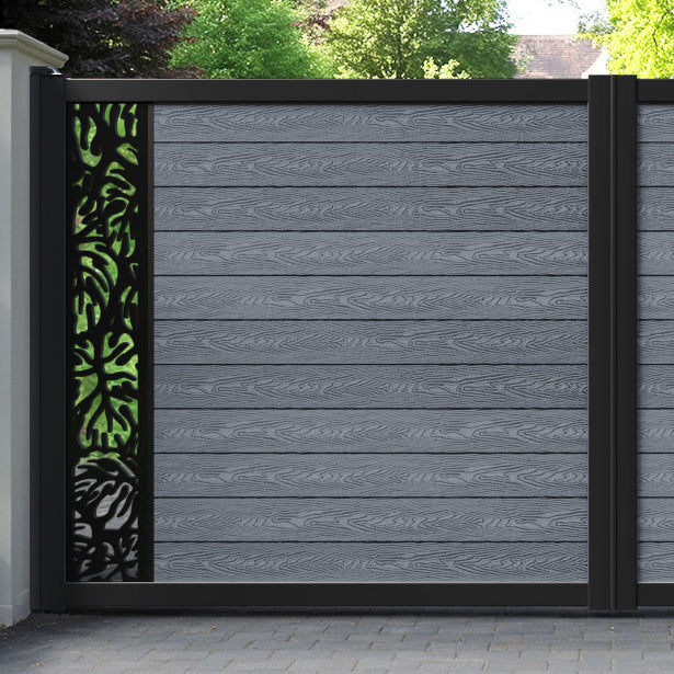 Classic Botanic Straight Top Driveway Gate - Anthracite - End Screen