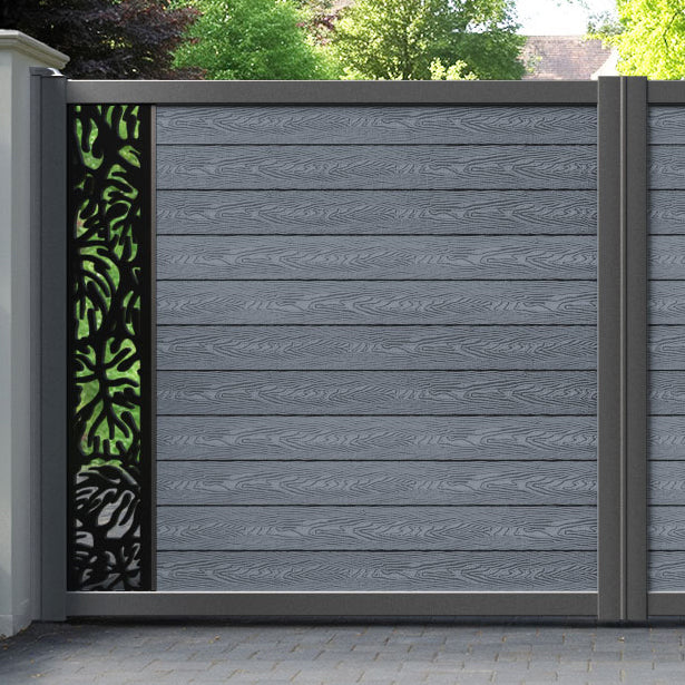 Classic Botanic Straight Top Driveway Gate - Anthracite - End Screen