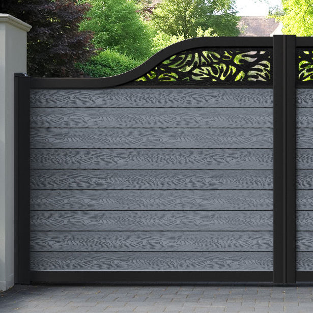 Classic Botanic Curved Top Driveway Gate - Anthracite - Top Screen