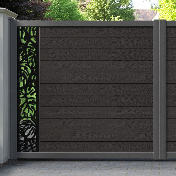 Classic Botanic Straight Top Driveway Gate - Dark Oak - End Screen
