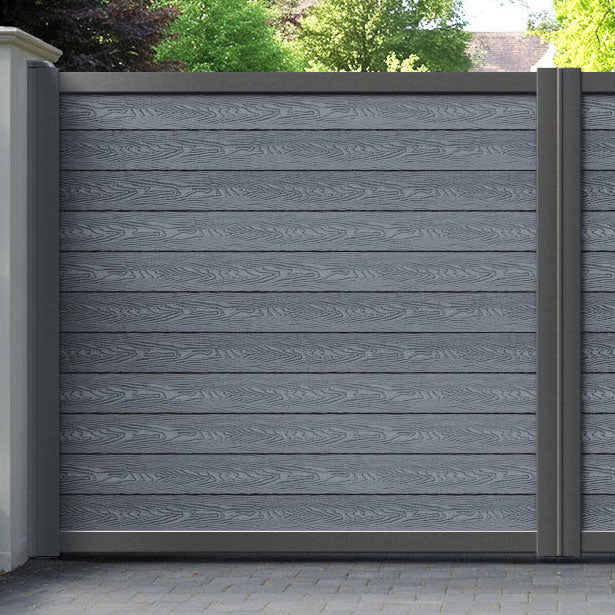 Classic Anthracite Straight Top Driveway Gate
