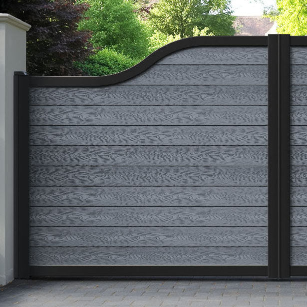 Classic Anthracite Curved Top Driveway Gate