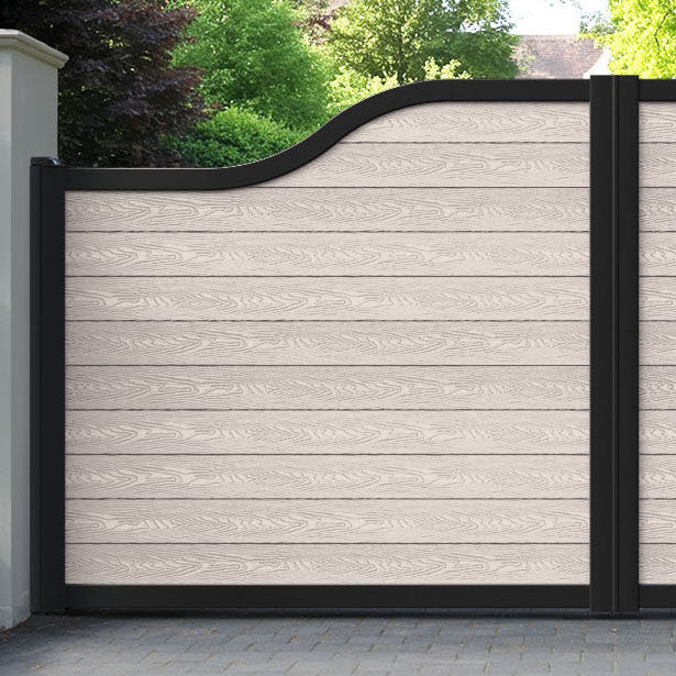 Classic Mid Stone Curved Top Driveway Gate