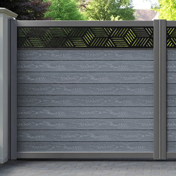 Classic Cubed Straight Top Driveway Gate - Anthracite - Top Screen