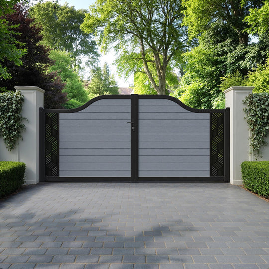 Fusion Cubed Curved Top Driveway Gate - Anthracite - End Screen