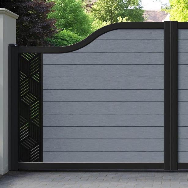 Fusion Cubed Curved Top Driveway Gate - Anthracite - End Screen