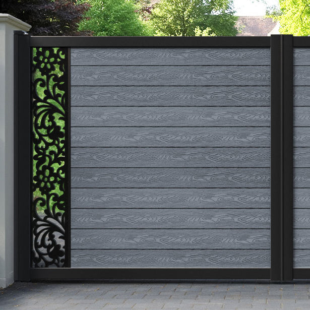 Classic Eden Straight Top Driveway Gate - Anthracite - End Screen