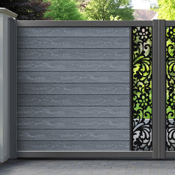Classic Eden Straight Top Driveway Gate - Anthracite - Middle Screen