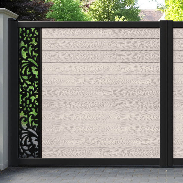 Classic Eden Straight Top Driveway Gate - Mid Stone - End Screen
