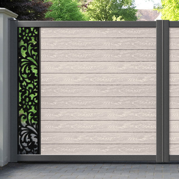 Classic Eden Straight Top Driveway Gate - Mid Stone - End Screen
