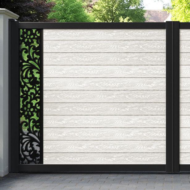Classic Eden Straight Top Driveway Gate - Light Stone - End Screen