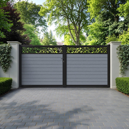 Fusion Eden Straight Top Driveway Gate - Anthracite - Top Screen