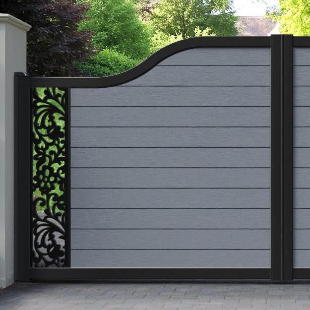 Fusion Eden Curved Top Driveway Gate - Anthracite - End Screen