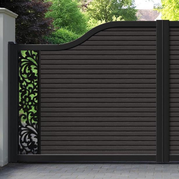 Hudson Eden Curved Top Driveway Gate - Dark Oak - End Screen