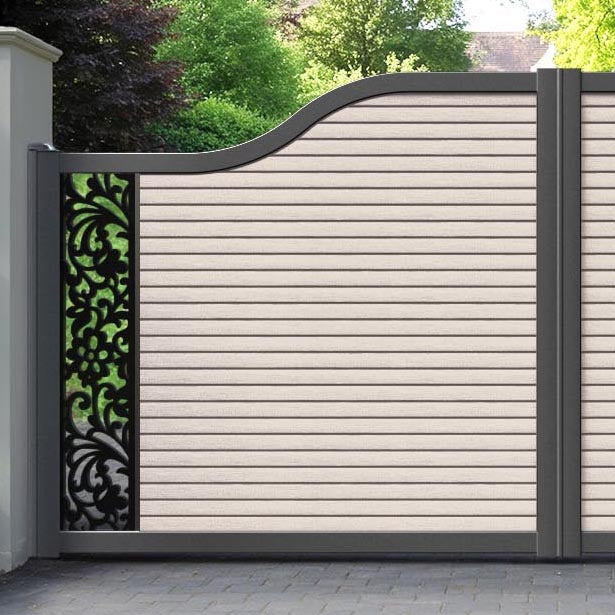 Hudson Eden Curved Top Driveway Gate - Mid Stone - End Screen