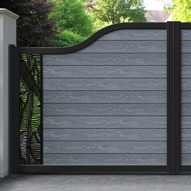 Classic Feather Curved Top Driveway Gate - Anthracite - End Screen