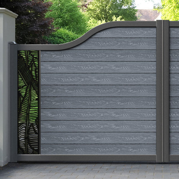 Classic Feather Curved Top Driveway Gate - Anthracite - End Screen