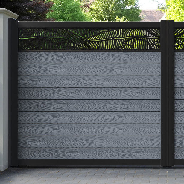 Classic Feather Straight Top Driveway Gate - Anthracite - Top Screen