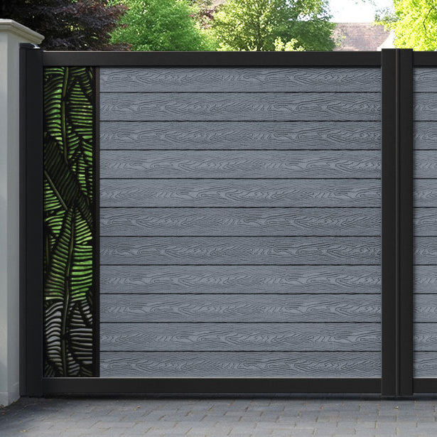Classic Feather Straight Top Driveway Gate - Anthracite - End Screen