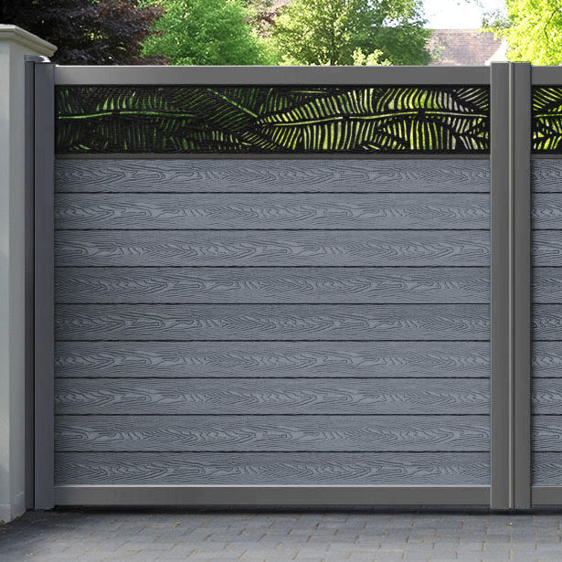Classic Feather Straight Top Driveway Gate - Anthracite - Top Screen