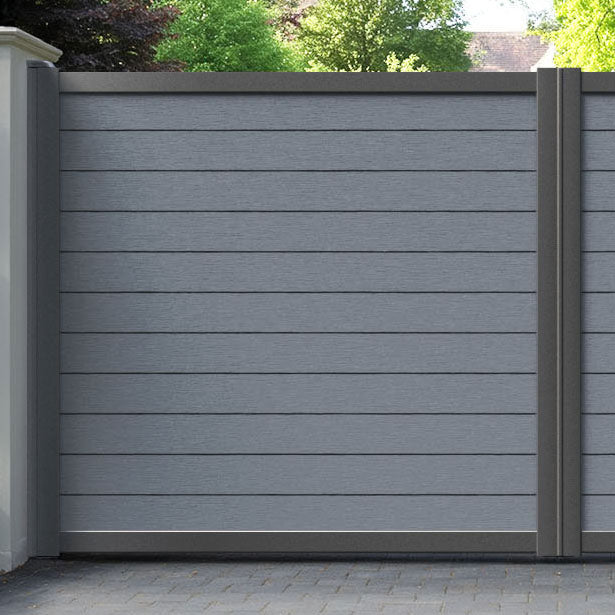 Fusion Anthracite Straight Top Driveway Gate