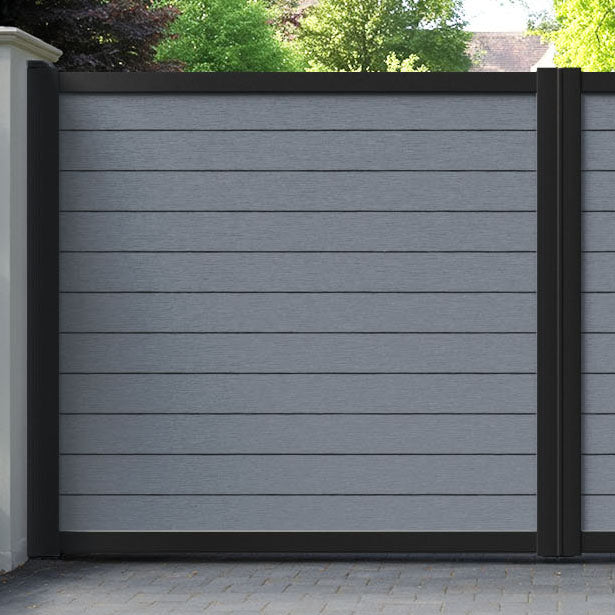 Fusion Anthracite Straight Top Driveway Gate