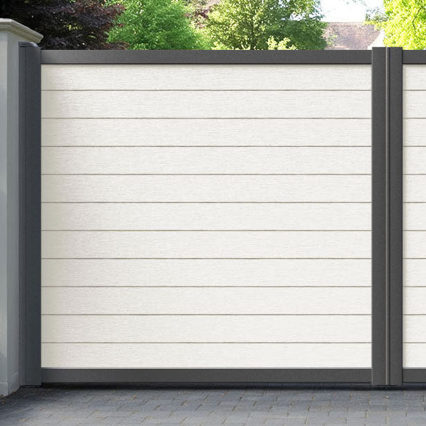 Fusion Light Stone Straight Top Driveway Gate