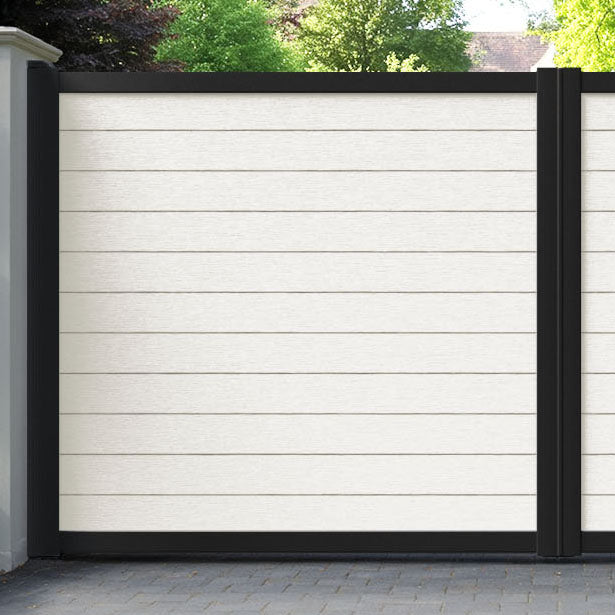 Fusion Light Stone Straight Top Driveway Gate