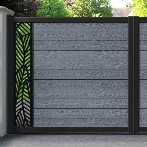 Classic Habitat Straight Top Driveway Gate - Anthracite - End Screen