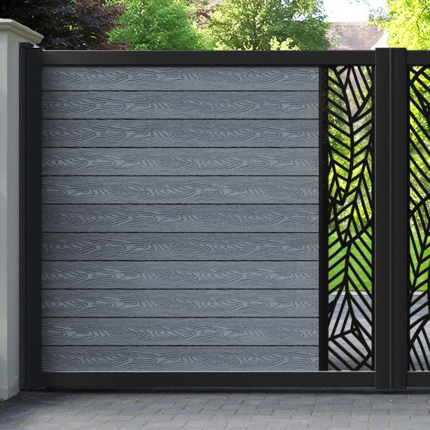 Classic Habitat Straight Top Driveway Gate - Anthracite - Middle Screen