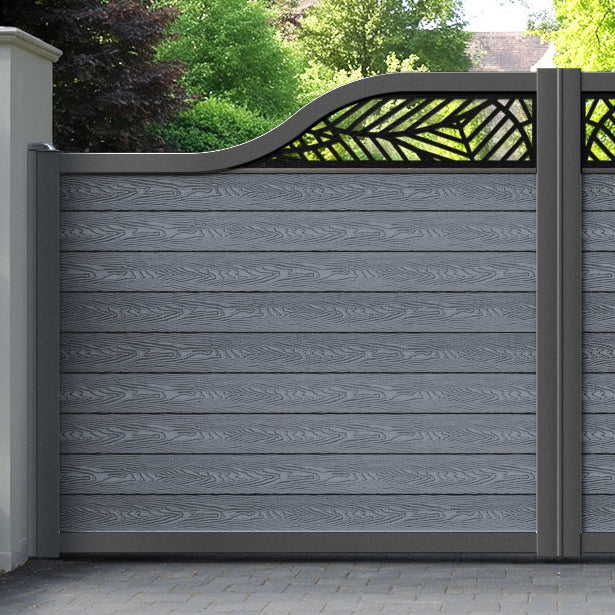 Classic Habitat Curved Top Driveway Gate - Anthracite - Top Screen