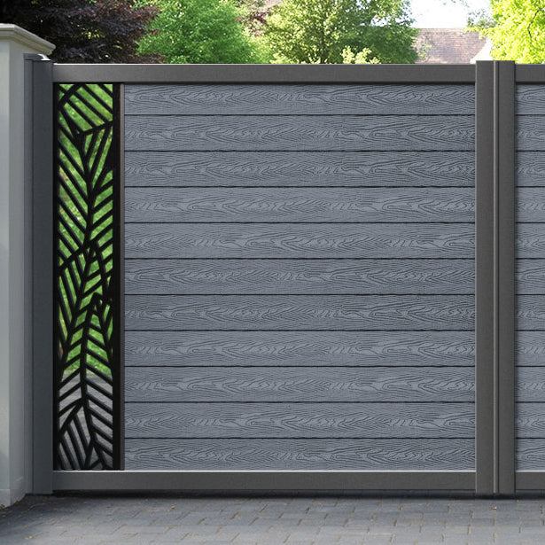 Classic Habitat Straight Top Driveway Gate - Anthracite - End Screen