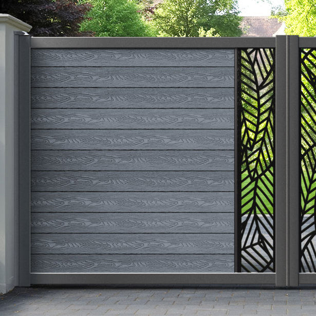 Classic Habitat Straight Top Driveway Gate - Anthracite - Middle Screen