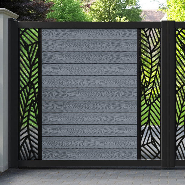 Classic Habitat Straight Top Driveway Gate - Anthracite - Middle & End Screen