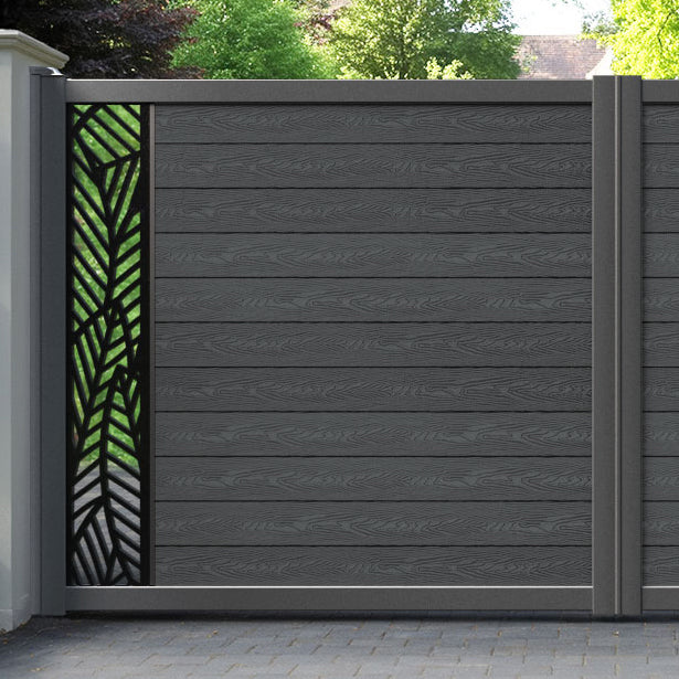 Classic Habitat Straight Top Driveway Gate - Dark Grey - End Screen