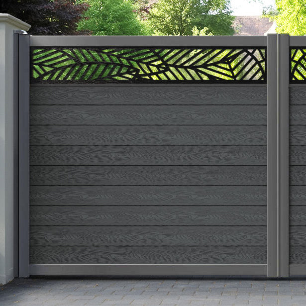 Classic Habitat Straight Top Driveway Gate - Dark Grey - Top Screen