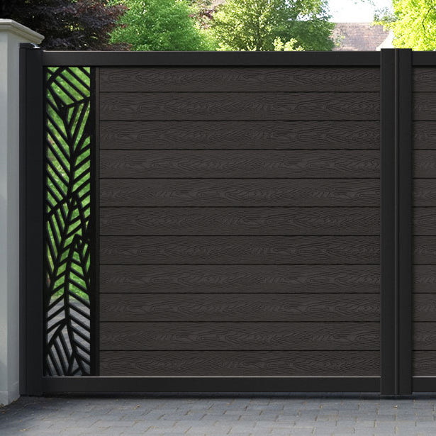 Classic Habitat Straight Top Driveway Gate - Dark Oak - End Screen