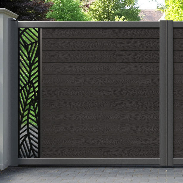 Classic Habitat Straight Top Driveway Gate - Dark Oak - End Screen